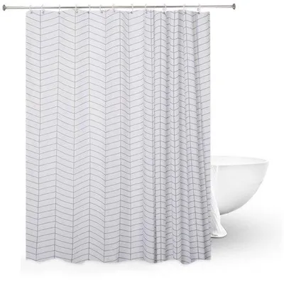 Obrázek produktu pro Sprchový závěs 180 x 180 cm – rychleschnoucí sprchový závěs s háčky – voděodolný a odolný proti plísním – s 12 háčky na sprchový závěs – do sprchy a koupelny