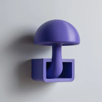 Zdjęcie produktu dla Decords - Organizer ścienny 3D – Półka ścienna w kształcie grzyba z półką, 15 cm