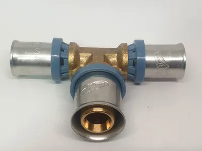 Productafbeelding van Meerlaagsbuis, verbindingsstuk T-vormig, verkleinend: 16x2 - 20x2 - 16x2