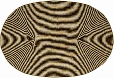Produktbild von Bereichsteppich Natürlich und Schwarz 152 x 245 cm Jute