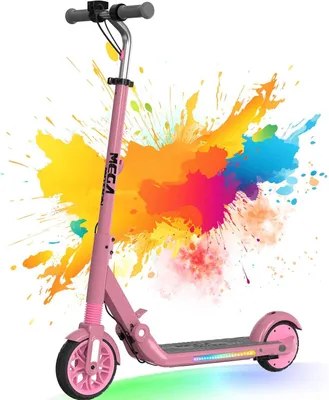 Produktbild von MEGA MOTION E-Scooter Kinder,150W Motor,zusammenklappbar, verstellbare Lenkerhöhe,Doppelbremssystem, LED-Seitenlichter, Höchstgeschwindigkeit 16 KM/H