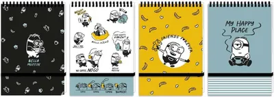 Zdjęcie produktu dla Kołonotes A6/96K kratka zamykany na gumkę Minionki - Beniamin