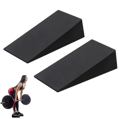 Produktbild von 2er Set Squat Wedges, Waden-Dehner Schrägbrett, tragbares Stretchbrett, Yoga-Wedge, für Wadenstretch, Fitnessstudio, Zuhause und Outdoor-Training