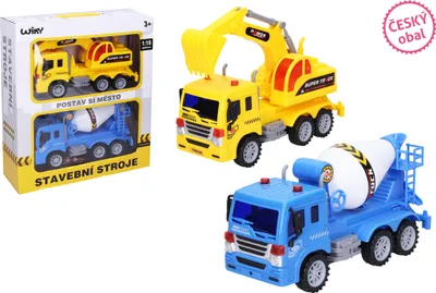 Produktbild von Bauwagen und Schilder 2 Stück 23 cm – tschechische Verpackung