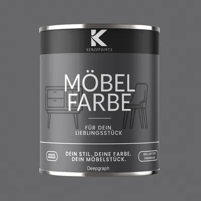 Produktbild von Kenzopaints 750ml Möbelfarbe Möbellack Buntlack Farbraum - Deepgraph