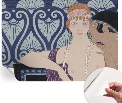 Produktbild von Selbstklebende Wandtapete - Dekorative Tapete für Wohnzimmer - Klebefolie für Wandbilder - Tapetenfolie für Wanddekoration - 208x146 cm - Künstlerpaar