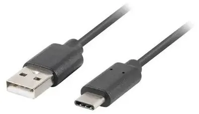 Image de Câble, Lanberg USB-C(M) -> USB-A (M) 2.0 câble 0.5m, noir QC 3.0