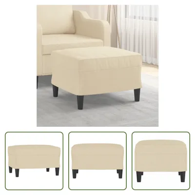 Immagine prodotto di The Living Store poggiapiedi Crema 60x50x41 cm in tessuto