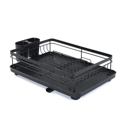 Produktbild von MODFU Trockenständer Abtropfgestell mit automatischen Abfluss, Schwarz