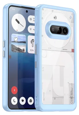 Immagine prodotto di Custodia per Nothing Phone 3A trasparente, antiurto TPU silicone custodia protettiva blu