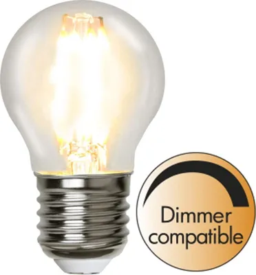 Obrázek produktu pro LED lampa E27 G45 čirá stmívatelná 4,2W 2700K 470 lumenů