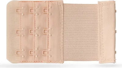 Immagine prodotto di Estensore per reggiseno, estensione flessibile per reggiseni - estensore elastico per reggiseno 3 ganci, occhielli - 9,5 cm x 5,5 cm (beige) - estensore per reggiseno