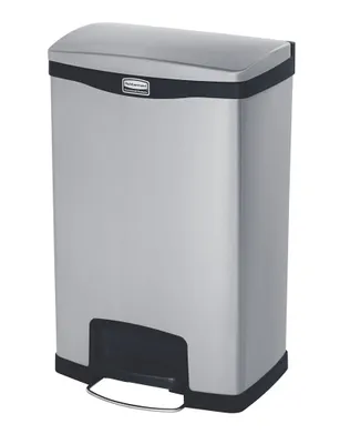 Produktbild von Rubbermaid 1901992, 49 l, Rechteckig, Metall, Kunststoff, Schwarz, Grau, Terrasse, Kunststoff