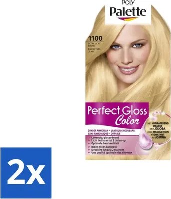 Obrázek produktu pro Poly Palette – barva na vlasy – 1100 extra světlá blond – 115 ml – výhodné balení – 2 kusy