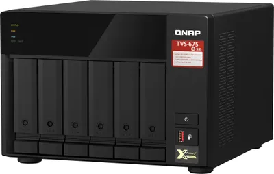 Produktbild von QNAP TVS-675, NAS, Tower, ZhaoXin KaiXian KX-6000, KX-U6580, 8 GB, DDR4