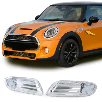 Productafbeelding van LED knipperlicht, helder glas, chroom, voor MINI / voor MINI, modeljaren 2013/09 - 2017/10