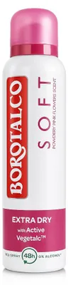 Productafbeelding van Borotalco Soft, voor dames, antitranspirant, spray-deodorant, spray, 150 ml, 48 uur bescherming