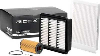 Produktbild von RIDEX Filterset Inspektionspaket Filtersatz für HYUNDAI i30 (FD) für KIA CEE'D Schrägheck (ED)