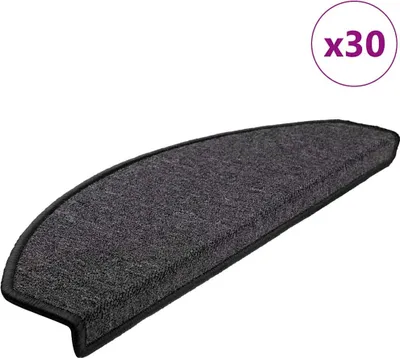 Produktbild von Stufenmatten 30 Stk. 65x24x4 cm Anthrazit Halbrund Groß