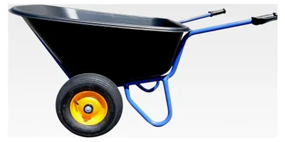 Produktbild von 2-Rad Deli TIRE Hof-Schubkarre 290L mit PP-Mulde und pulverbeschichtet 400-8