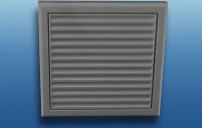 Produktbild von Lüftungsgitter MV mit Flansch Größe: Ø150 186x186mm Farbe: grau