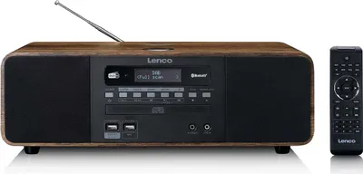 Produktbild von Lenco DAR-051WD - Stereo DAB+/ FM Radio - 2 x 10 Watt RMS - CD-Player -  2 x USB - Bluetooth® - QI-Charging 10 Watt - Fernbedienung