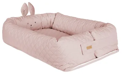 Produktbild von roba Babylounge 'roba style', Kuschelnest mit Häschen-Gesicht 'Lily', rosa, Wickelauflage