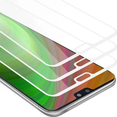 Produktbild von Cadorabo 3x Vollbild Panzer Folie für Huawei P20 Schutzfolie in Weiß Tempered Display-Schutzglas