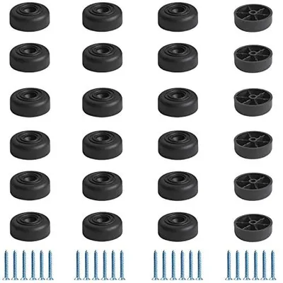 Zdjęcie produktu dla Nóżki meblowe okrągłe czarne tworzywo pp 33X13MM 24 sztuki