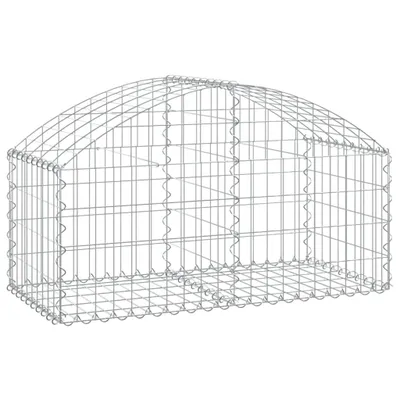 Produktbild von vidaXL Gabione mit Hochbogen 100x50x40/60 cm Verzinktes Eisen