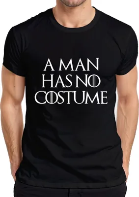 Immagine prodotto di Halloween Saying A MAN HAS NO COSTUME Carnival Gift Maglietta divertente da uomo, nero, XXL