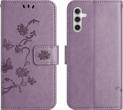 Produktbild von Samsung Galaxy A17 / A26 Hülle - Coverup Blumen & Schmetterlinge Klapphülle - Lila