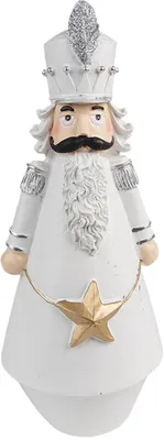 Obrázok produktu pre Dekorácia Santa Claus, biela, značka Clayre & Eef, rozmer 9x9x24 cm