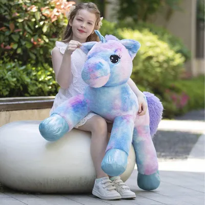Produktbild von Riesen Einhorn Kuscheltier XXL 110cm Lilac Plüschtier Geschenk für Mädchen