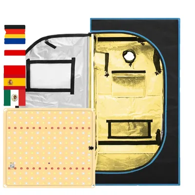 Immagine prodotto di Set di luci per piante e tenda di coltivazione a LED, dimensioni 90x90x180CM, 226 LED, dimmerabile, kit 90x90x180CM