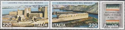 Produktbild von Briefmarken Italien 1980 Mi 1691-1692 Dreierstreifen (kompl.Ausg.) postfrisch Ital. Technologie