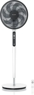 Produktbild von Brandson - DC Standventilator energiesparend ECO - Fernbedieung - Brushless Silent Motor -sehr leise – Oszilation 60° 90° 120° - Ventilator Timer – 9 Stufen - Turbo Modus - weiß