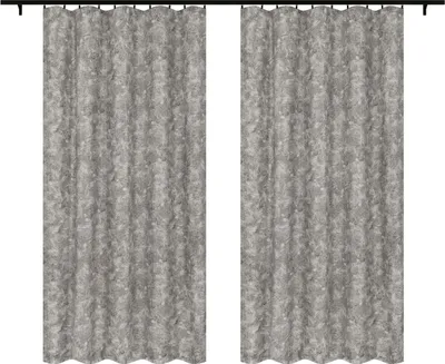 Produktbild von Fertige Vorhänge mit Kräuselband 140x230 cm 2 Stücke Grau Graphit Fertige Vorhänge blickdichte Gardinen für Wohnzimmer