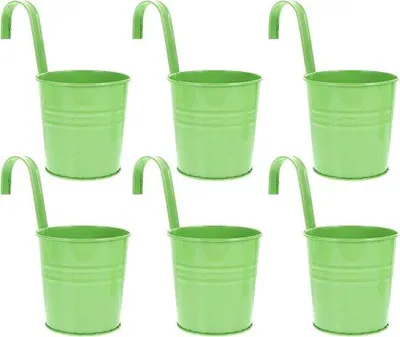 Image de 6 jardinières en métal, jardinières, jardinières de balcon, jardinières en métal, jardinières, jardinières de balcon, pots de fleurs en métal, pots de fleurs, jardinières de balcon