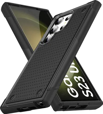 Produktbild von Für Samsung Galaxy S23 Ultra Hülle Militärqualität Stoßfest Hybrid 2 in 1 Hart PC Weich TPU Handyhülle Schwarz