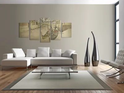 Produktbild von Akustikbild Stadt Venedig 200x100 cm Bilder Akustikschaum Hochleistungsschallabsorber Schallschutz Leinwand 5 tlg Wandbild Raumakustik Schalldämmung 020113-233