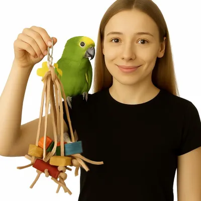 Produktbild von Rapunzel - ein Lederspielzeug für alle Papageien