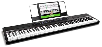 Imagen del producto de Piano digital - Piano digital 88 teclas - Teclas semipesadas - 5 sonidos - Altavoces 20 W con adaptador de corriente