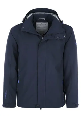 Produktbild von Blue Wave Herren Funktionsjacke Ben Unifarben - Outdoorjacke-Jacke mit abnehmbarer Kapuze in Marine Größe M