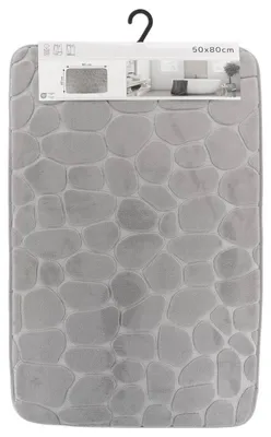 Zdjęcie produktu dla Mata łazienkowa Tendance szara 50 cm x 80 cm x 0,8 cm Dekoracja łazienki