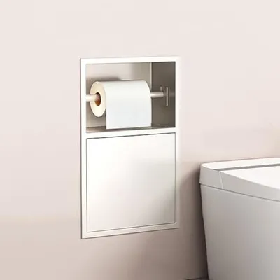 Image de Organisateur de niche pour douche encastrée en acier inoxydable