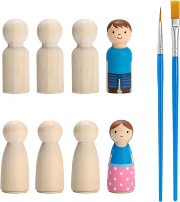 Obrázek produktu pro Sada dřevěných figurek, 40 kusů, výška 53 mm, vhodné jako dekorace na oslavy