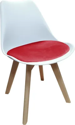 Produktbild von Stuhl Atlanta Weiß, Velvet Rot