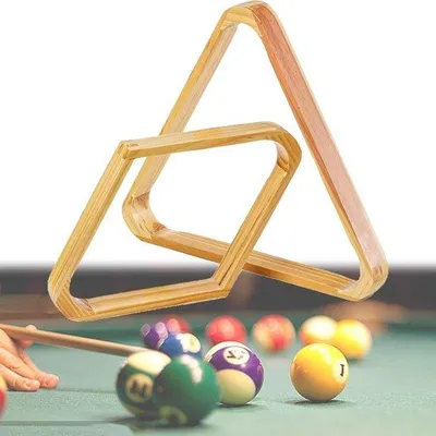 Produktbild von Biljartrek Driehoek Aufbau Spiel - Massivholz Konstruktion - 57,2 mm - Holzfarbe