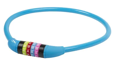 Produktbild von Kombinations-Kabelschloss D 12.6,5 S M-WAVE, L=650mm, Ø=12mm, blau